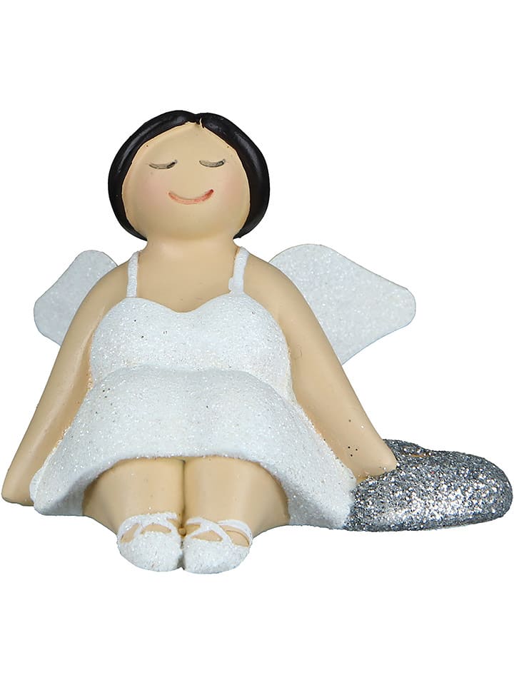 GILDE Kerzenhalter "Betty" in Weiß/ Silber - (B)8 x (H)6,5 cm - 16% | Kerzen-vasen