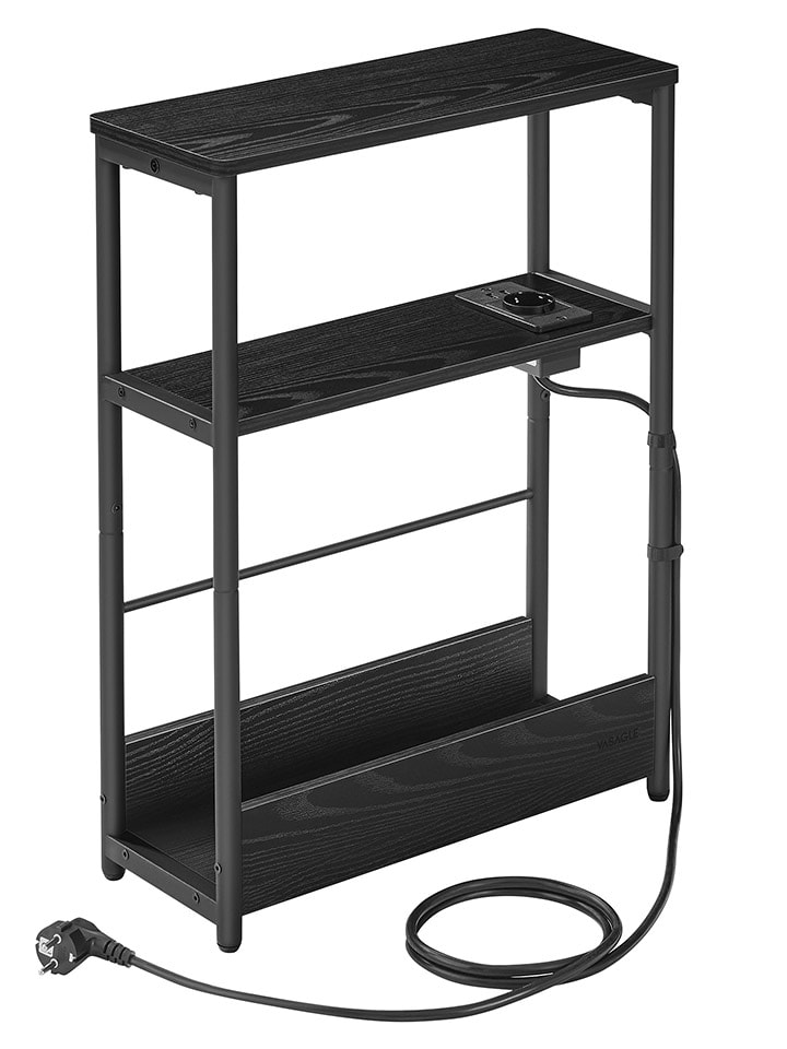 SONGMICS Stolik w kolorze czarnym - 45 x 58 x 18 cm rozmiar: onesize