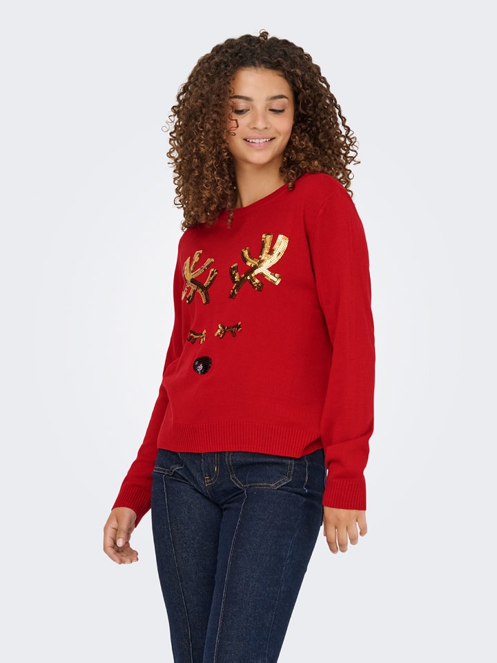 ONLY Pullover in Rot - 66% | Größe XS | Damen-pullover-cardigans