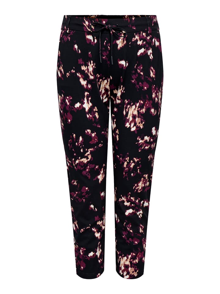 ONLY Carmakoma Hose in Schwarz/ Lila - 44% | Größe 48/L32 | Damenhosen