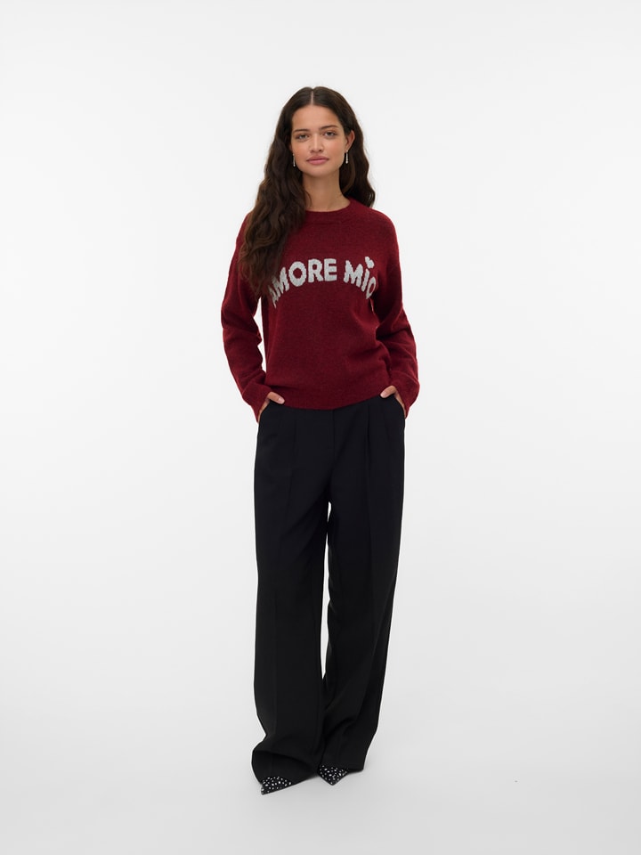 Vero Moda Pullover in Bordeaux - 54% | Größe S | Damen-pullover-cardigans