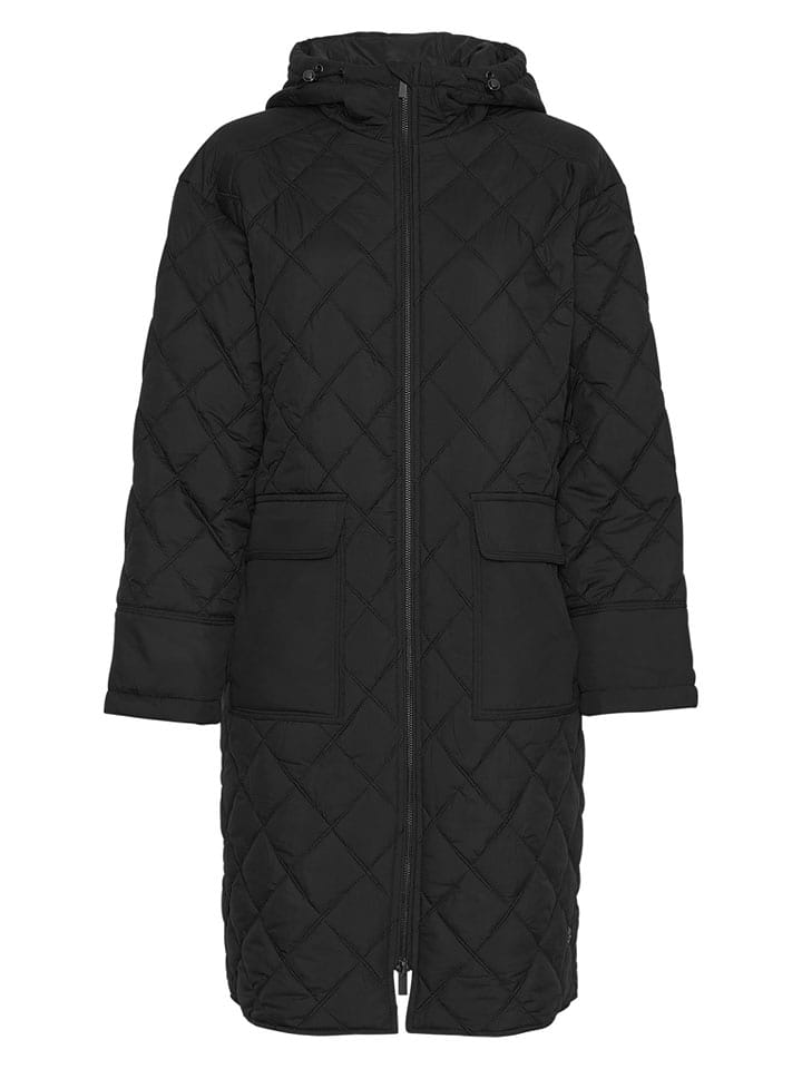 MOSS COPENHAGEN Płaszcz pikowany "Nichella" w kolorze czarnym rozmiar: S/M