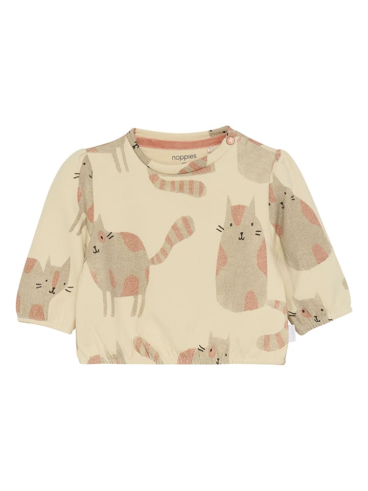 Noppies Sweatshirt in Beige - 43% | Größe 62 | Baby-sweatshirts-jacken