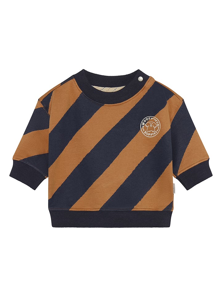 Noppies Sweatshirt in Dunkelblau/ Hellbraun - 54% | Größe 86 | Baby-sweatshirts-jacken