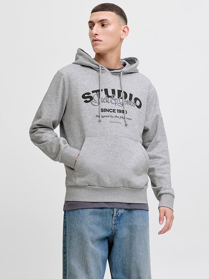 Jack & Jones Hoodie in Grau - 55% | Größe XL | Herren-sweatshirts-jacken