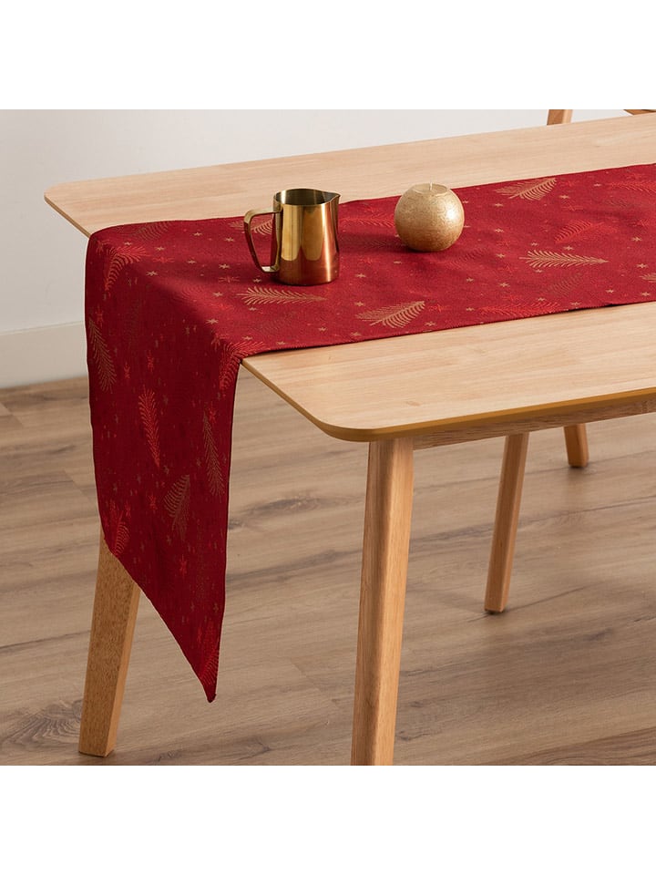 GAMUSI Tischläufer ''Christree'' in Rot - 37% | Größe 45x135 cm |