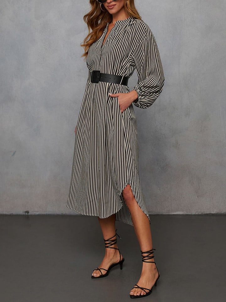 Milan Kiss Kleid in Schwarz/ Beige - 68% | Größe XL | Damen-kleider