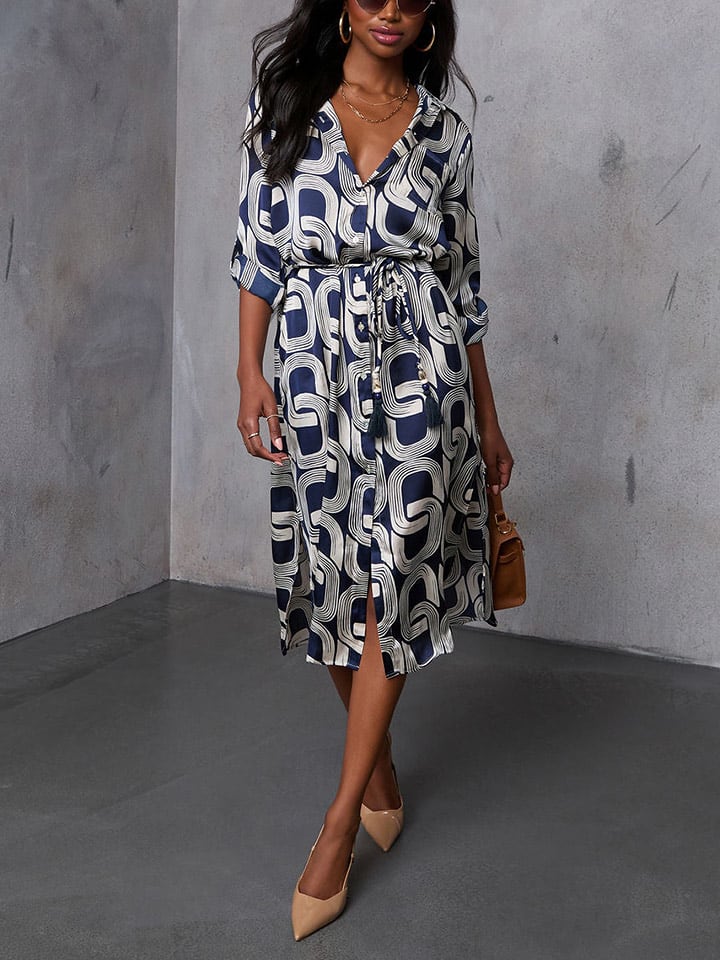 Milan Kiss Kleid in Dunkelblau - 66% | Größe L | Damen-kleider