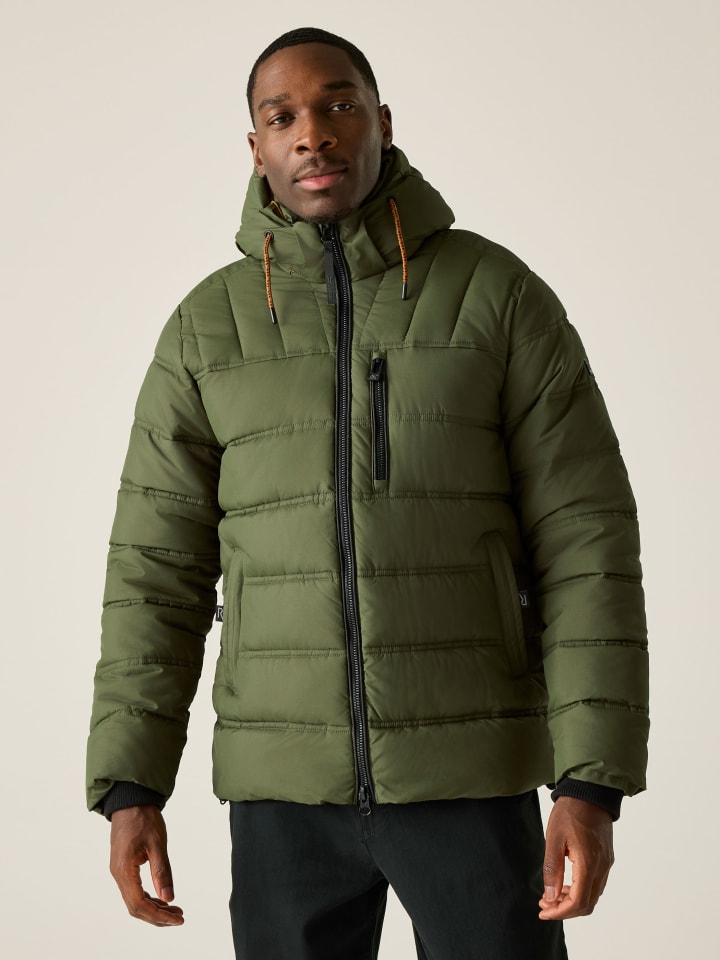 Regatta Winterjacke "Leeshaw" in Oliv - 74% | Größe XXL | Herren-plussize