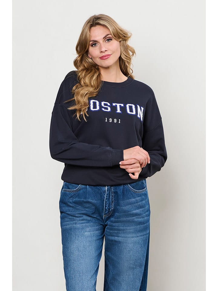 &Co Woman Sweatshirt "Boston" in Dunkelblau - 73% | Größe S | Damen-sweatshirts-jacken