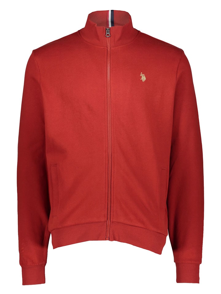 U.S. Polo Assn. Sweatjacke in Rot - 39% | Größe XL | Herren-sweatshirts-jacken