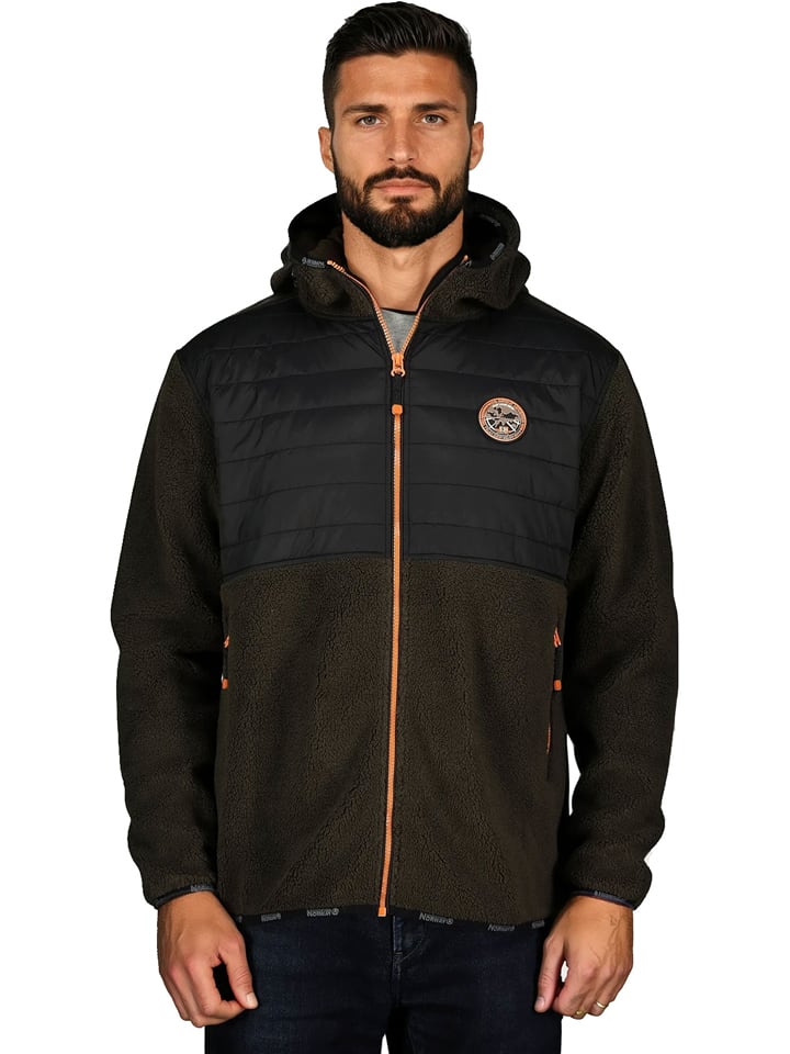 Geographical Norway Fleecejacke "Tangus" in Khaki - 68% | Größe L | Herren-pullover-sport