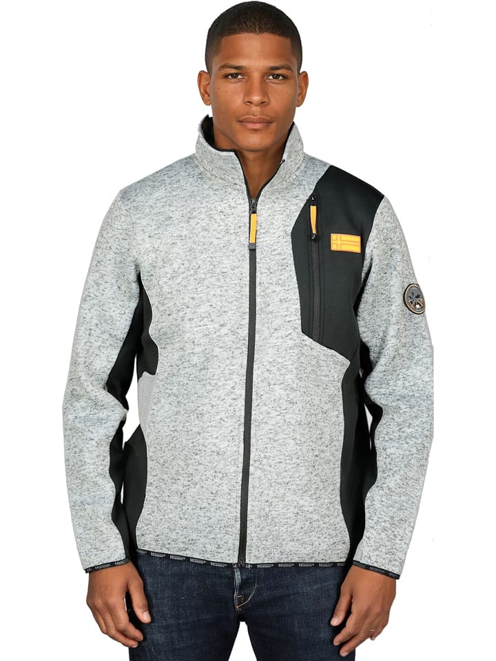 Geographical Norway Fleecejacke "Toche" in Grau - 63% | Größe M | Herren-pullover-sport