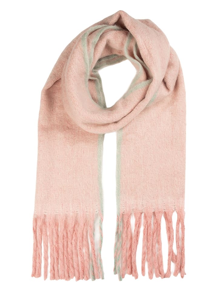 Clayre & Eef Schal in Rosa/ Mint - (L)190 x (B)38 cm - 16% | Damen-schals-tuecher