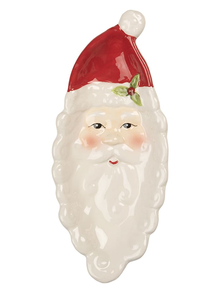 Clayre & Eef Dekoschale in Weiß/ Rot - (L)25 x (B)11 cm - 29% | Gedeckter-tisch