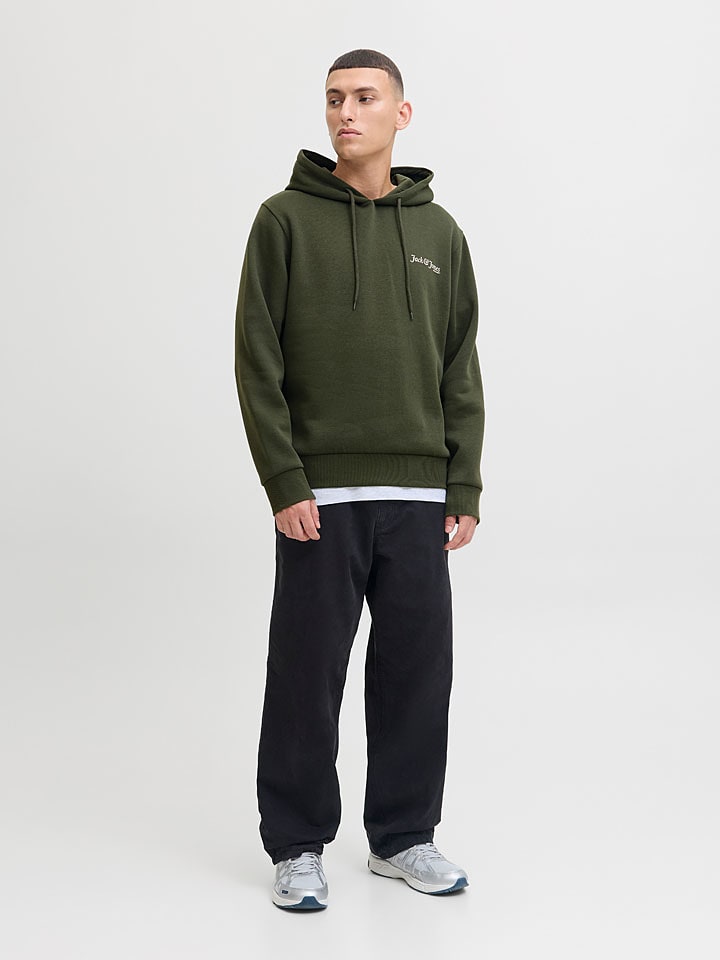 Jack & Jones Hoodie in Grün - 42% | Größe M | Herren-sweatshirts-jacken