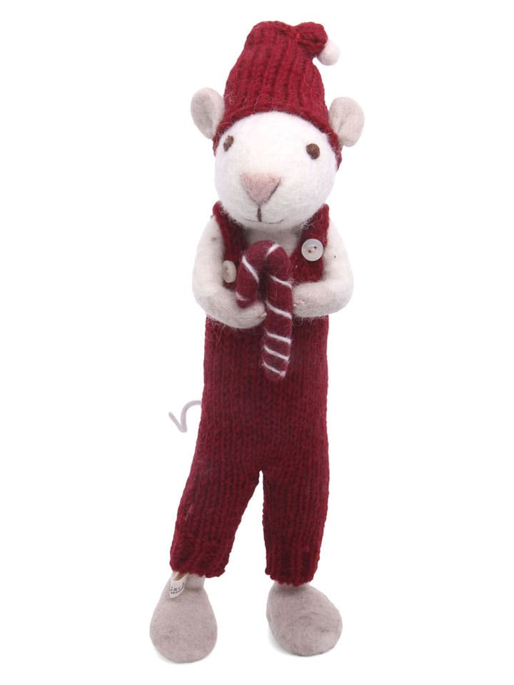 Gry & Sif Dekofigur ''Mouse'' in Weiß/ Rot - (B)6 x (H)27 x (T)6 cm - 14% | Dekofiguren