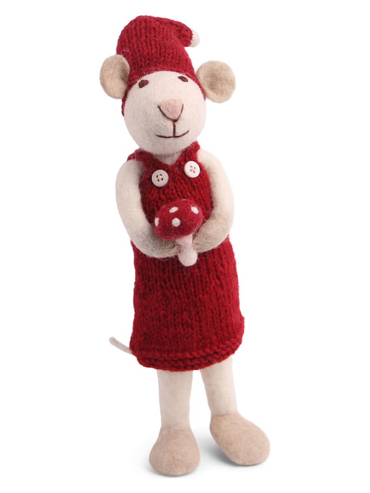 Gry & Sif Dekofigur ''Mouse'' in Weiß/ Rot - (B)6 x (H)27 x (T)6 cm - 14% | Dekofiguren