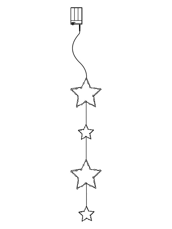 STAR Trading LED-Draht-Lichterkette "Drop Stars" in Warmweiß - (L)105 cm - 12% | Lichterketten-dekobeleuchtung