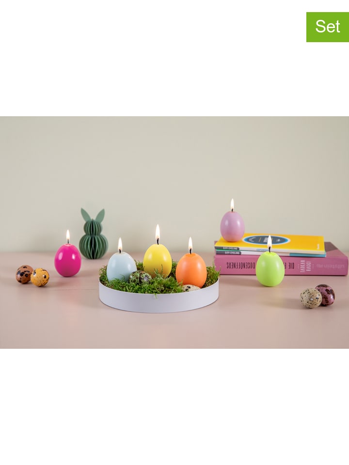 Remember 6er-Set: Eierkerzen in Bunt - (H)5 cm - onesize