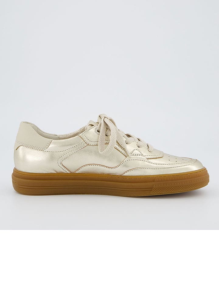 Paul Green Leder-Sneakers in Gold - 60% | Größe 38 | Damen-sneakers
