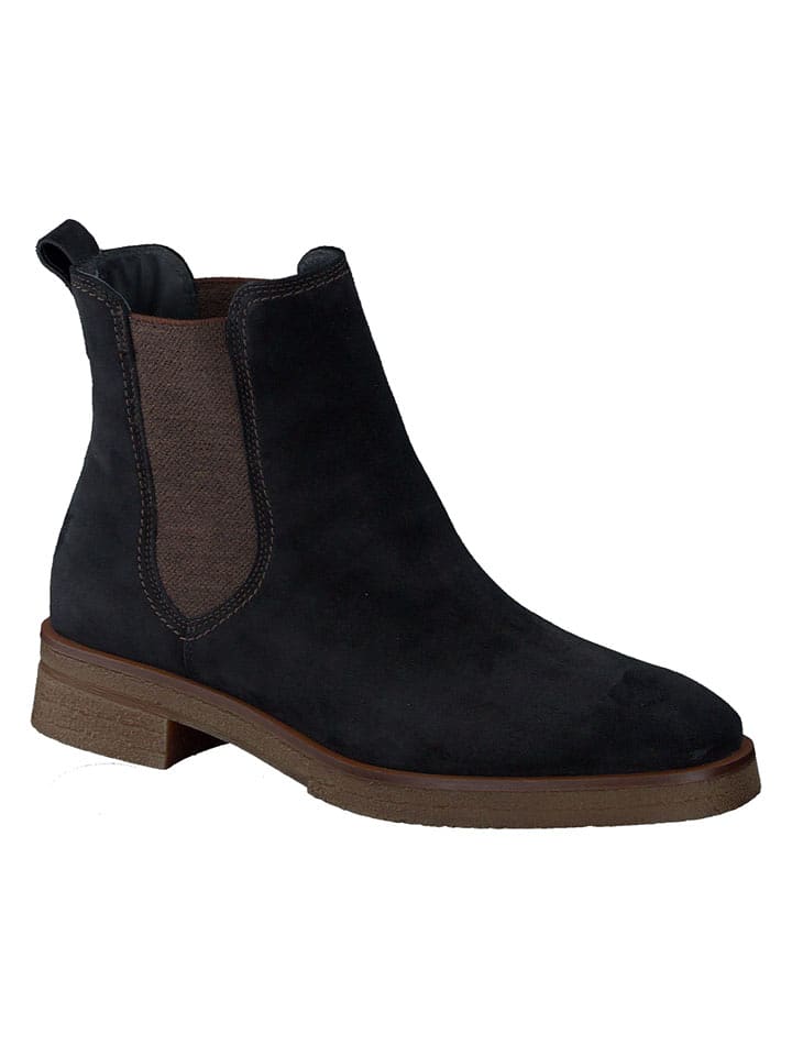 Paul Green Leder-Chelsea-Boots in Schwarz - 52% | Größe 38,5 | Stiefeletten