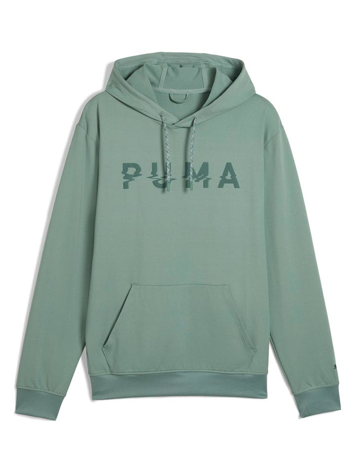 Puma Funktionshoodie "Cloudspun" in Grün - 61% | Größe M | Herren-sportshirts