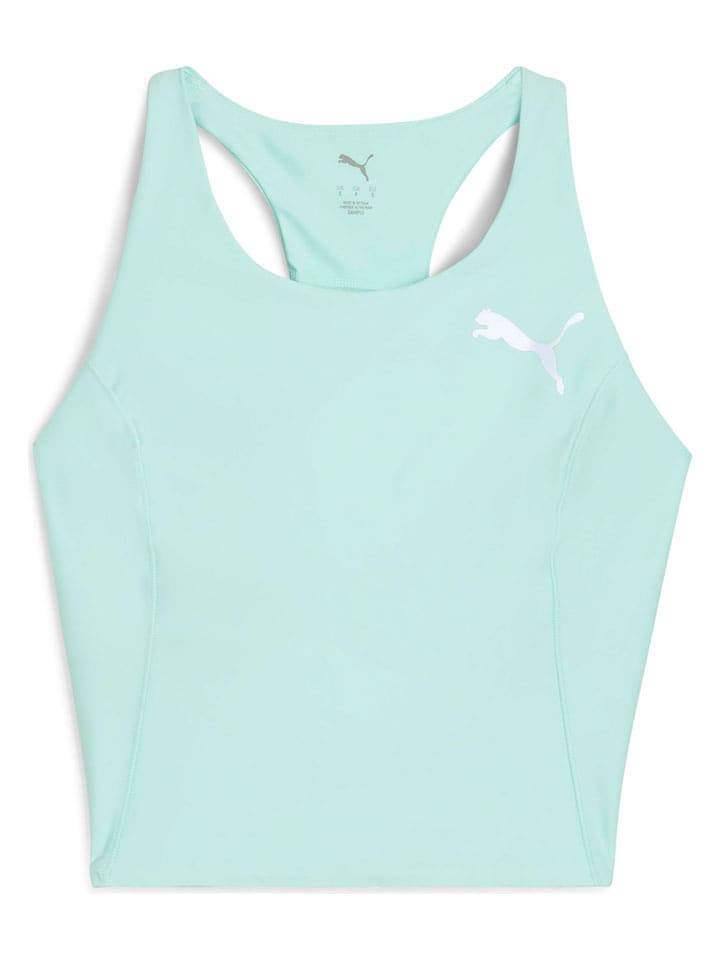 Puma Lauftop "Raceday" in Türkis - 57% | Größe S | Damen-outdoor-tops-shirts