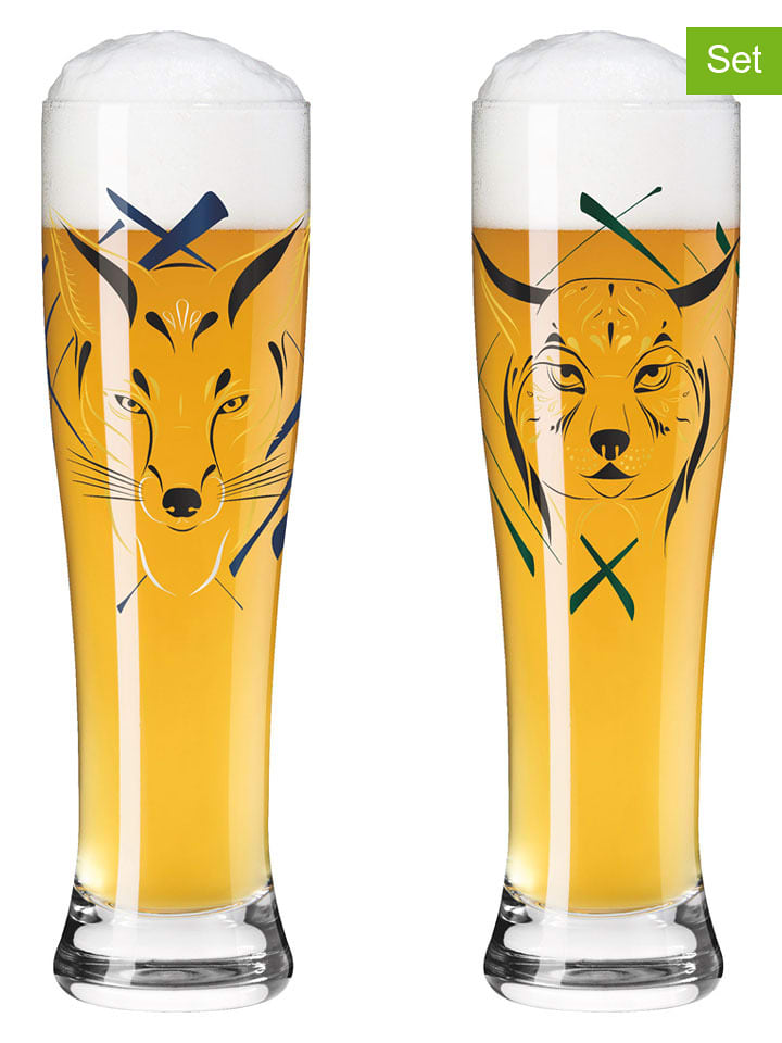 RITZENHOFF 2er-Set: Weizengläser "Brauchzeit" in Schwarz - 500 ml - 21% | Gedeckter-tisch