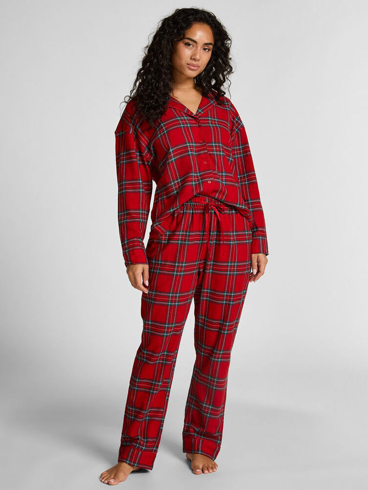 Hunkemöller Pyjama-Oberteil in Rot - 46% | Größe XL | Damen-loungewear
