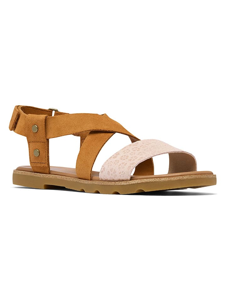 Sorel Sandalen "Ella III" in Hellbraun/ Rosa - 61% | Größe 36 | Damen-sandalen