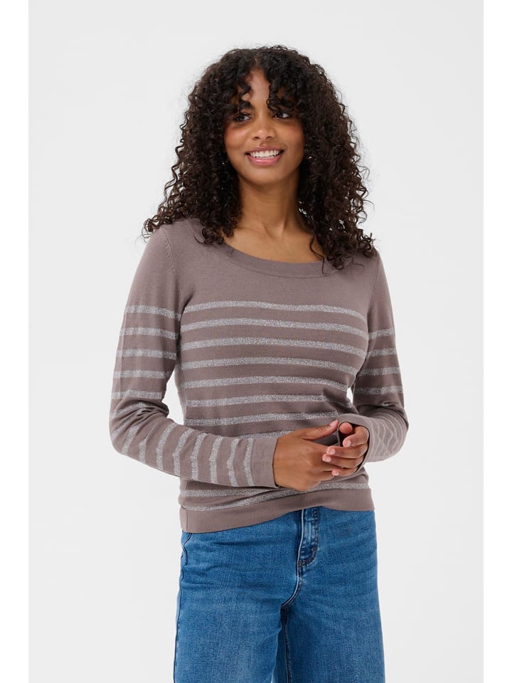 Kaffe Pullover in Taupe - 51% | Größe L | Damen-pullover-cardigans