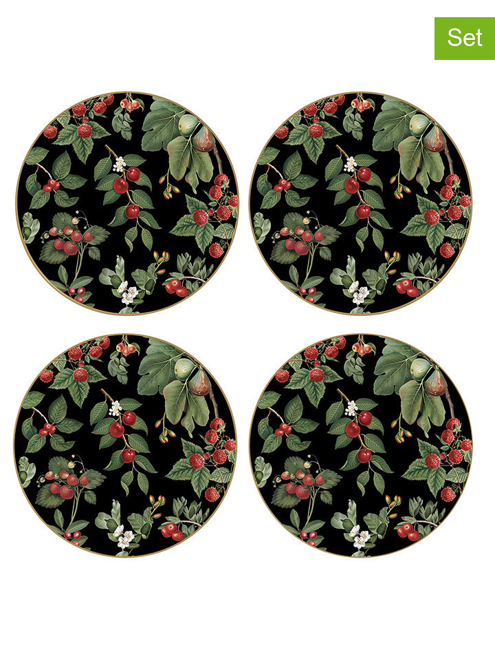 Easy Life 4er-Set: Dessertteller ''Orchard'' in Schwarz - Ø 19 cm - 15% | Gedeckter-tisch