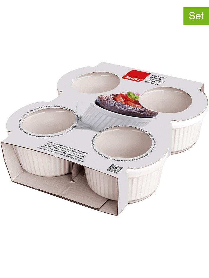 Ibili 4er-Set: Förmchen in Weiß - Ø 9 cm - 21% | Kuechenhelfer