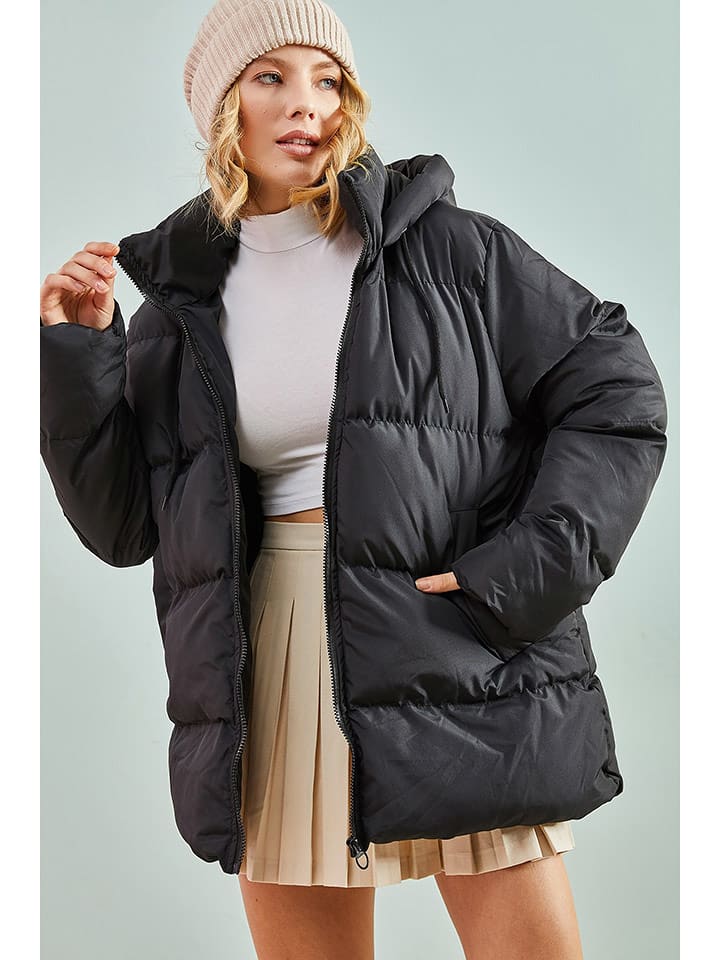 Bianco Lucci Winterjacke in Schwarz - 65% | Größe 38 | Damenjacken