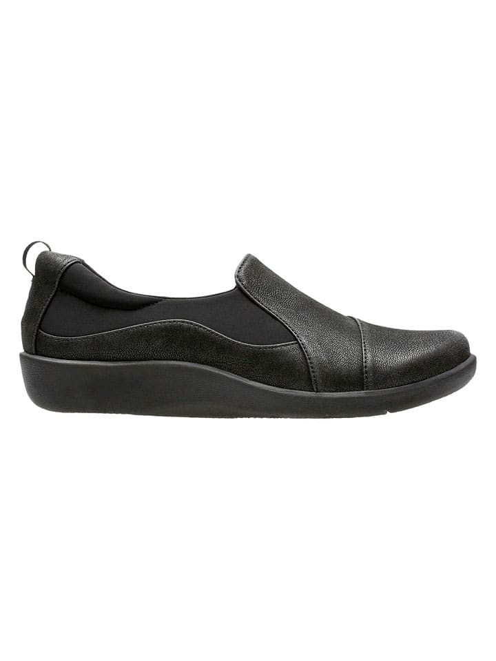Clarks Leder-Slipper in Schwarz - 55% | Größe 36 | Damen-schuhe-halbschuhe