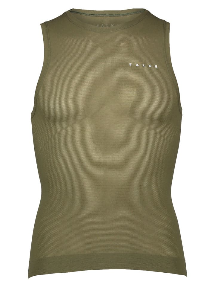 Falke Funktionsunterhemd "Singlet" in Khaki - 45% | Größe L | Herren-sportunterwaesche