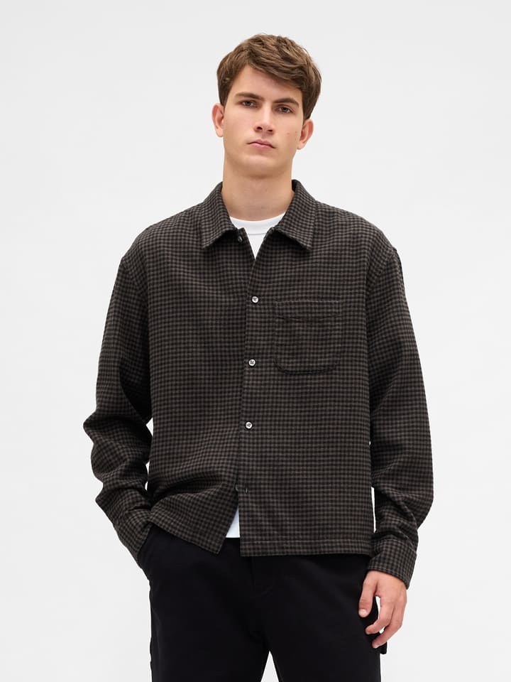 GAP Hemd in Braun/ Anthrazit - 61% | Größe XL | Herren-plussize