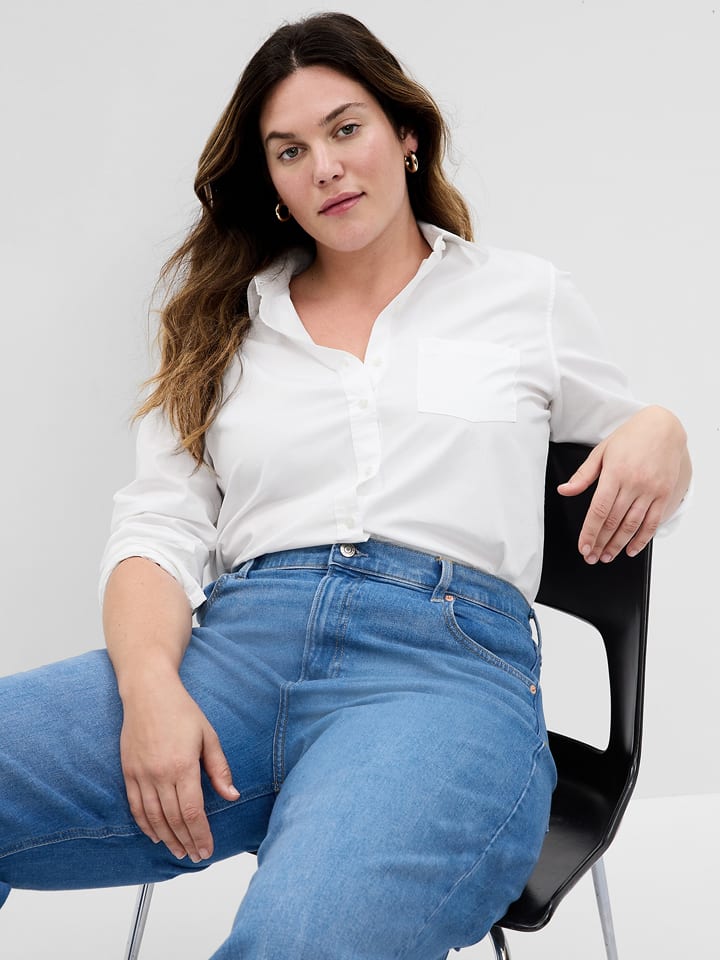GAP Hemd in Creme - 65% | Größe S | Damen-blusen
