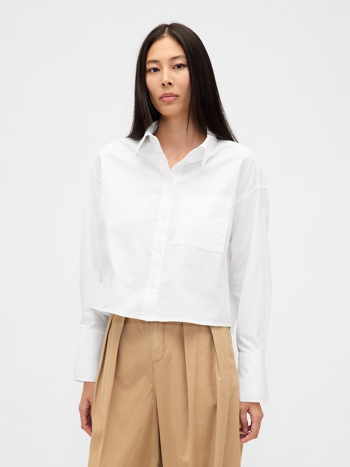 GAP Hemd in Weiß - 61% | Größe S | Damen-blusen