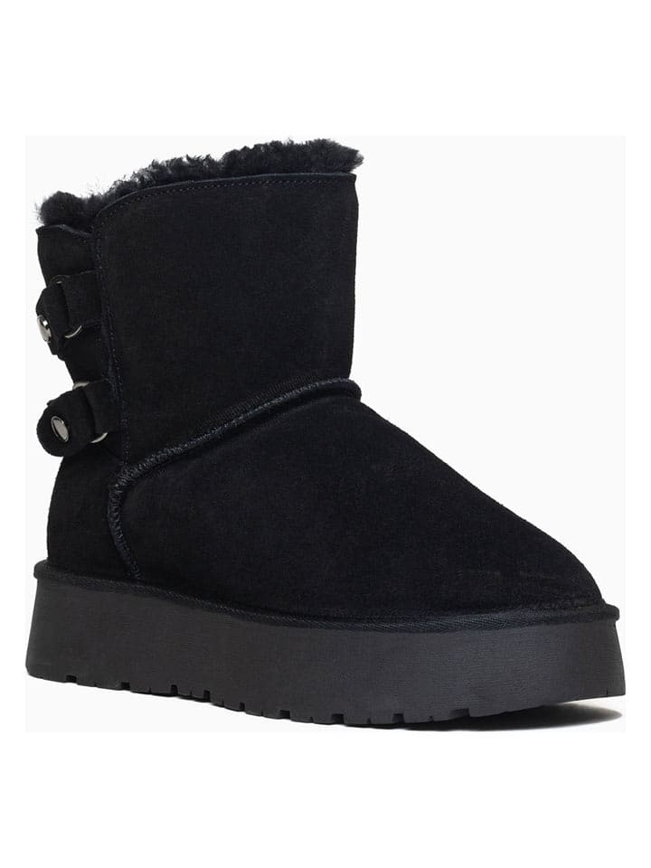 NICEBAY Leder-Winterboots "Sheeba" in Schwarz - 72% | Größe 36 | Damen-stiefel