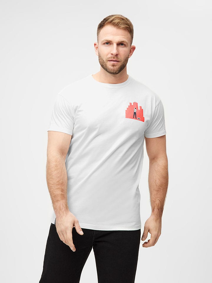 Derbe Shirt in Weiß - 32% | Größe L | Herren-plussize