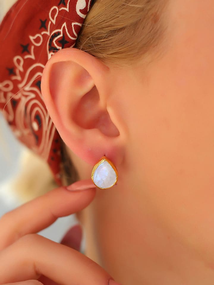 Pierres delicates Vergold. Ohrstecker mit Edelsteinen - 85% | Schmuck