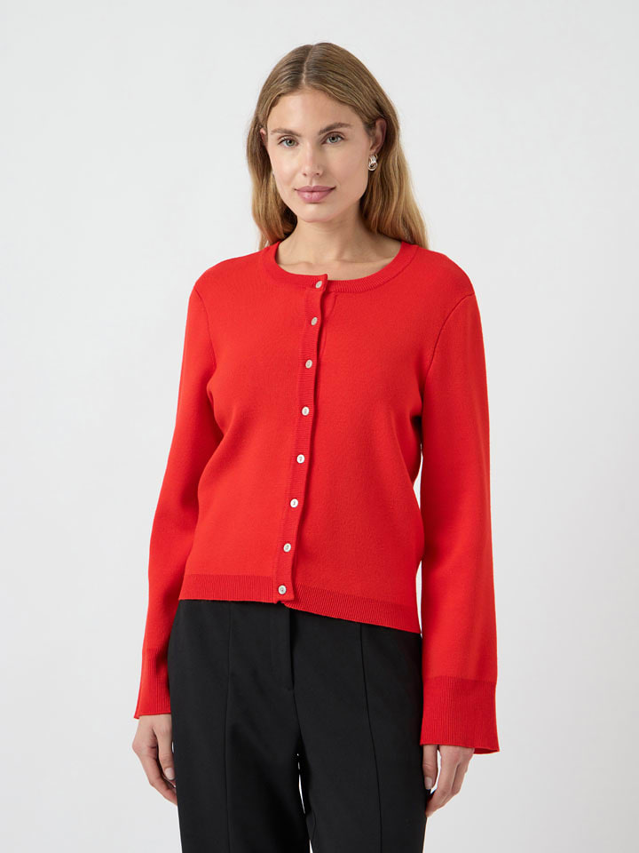 YAS Cardigan "Yas" in Rot - 62% | Größe L | Damen-pullover-cardigans