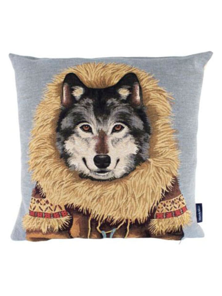 Mars & More Kissen ''Gobelin'' in Grau/ Beige - (L)45 x (B)45 cm - 43% | Dekokissen