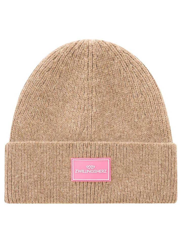Zwillingsherz Mütze "Zwillingsherz" in Beige - 42% | Damen-muetzen-caps