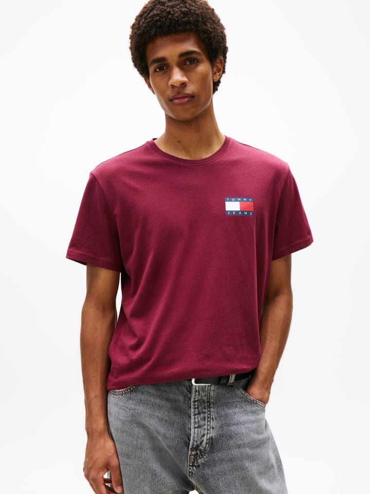 TOMMY JEANS Shirt in Bordeaux - 26% | Größe M | Herren-plussize