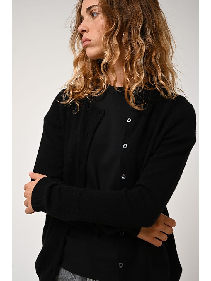 AUTHENTIC CASHMERE Kaschmir-Cardigan "Caron" in Schwarz - 61% | Größe XL | Damen-pullover-cardigans