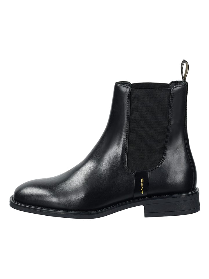 GANT Footwear Leder-Chelsea-Boots "Fayy" in Schwarz - 38% | Größe 40 | Stiefeletten