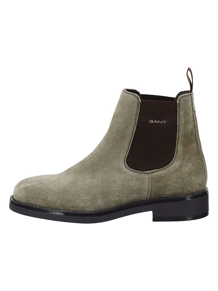 GANT Footwear Leder-Chelsea-Boots "Prepdale" in Taupe - 49% | Größe 44 | Herrenstiefel